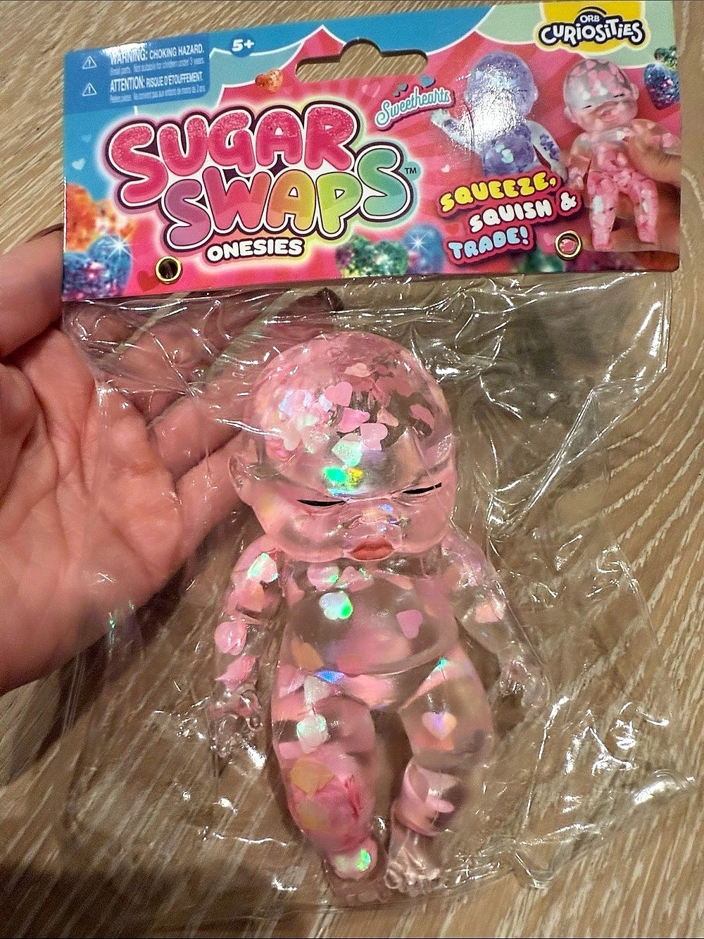 ORB Sugar Swaps Heart Filled Baby Squishy Pink NEW Authentic